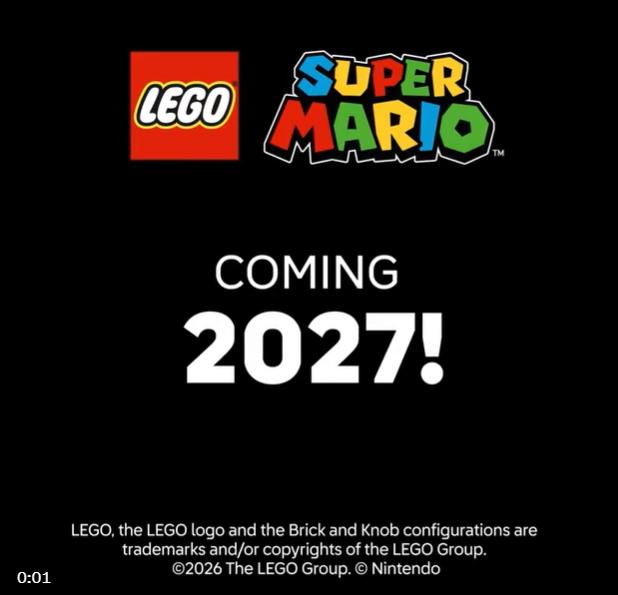 LEGO全新形態解鎖！全新套裝將於 2027 年推出。（圖／取自@NintendoAmerica X）