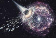 一種超強韌的細菌可能能夠在火星上遭遇小行星猛烈撞擊時存活，為生命在行星間傳播的可能性打開大門。（圖／AI生成）