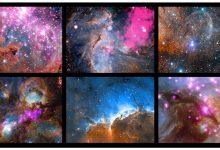 這組由 Chandra 和其他望遠鏡拍攝的影像，展示了恆星正在形成的區域，這些區域常被稱為「恆星搖籃」。（圖／NASA／CXC／SAO）