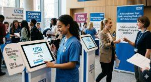 英國AI「電話面試官」5分鐘決定護理員命運。（圖／AI生成）