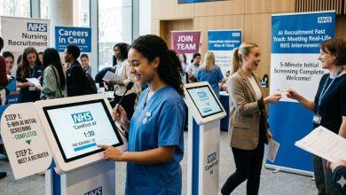 英國AI「電話面試官」5分鐘決定護理員命運。（圖／AI生成）