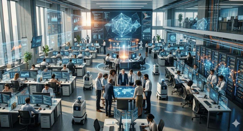 2026 年,職場將面臨前所未有的衝擊,人工智慧(AI)可能正在悄悄「接管」你的工作!(圖/AI生成)