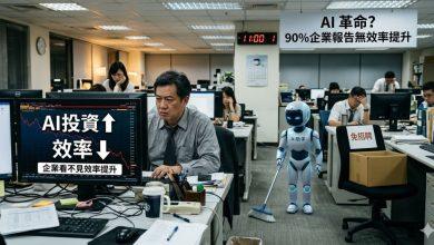 最新研究指出，AI應用正快速擴展，實際帶來的效率改善仍相當有限。（圖／AI生成）