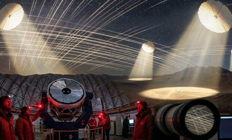 埃隆•馬斯克（Elon Musk）的SpaceX與Reflect Orbital的太空計畫恐改變人類夜空的自然景觀。（圖／AI生成）