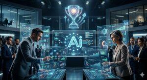 AI領導力崛起！高管加速學習智慧決策新時代。（圖／AI生成）