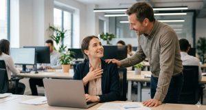 一句簡單的同事認可，可能對員工的情緒和工作滿意度產生積極影響。（圖／AI生成）