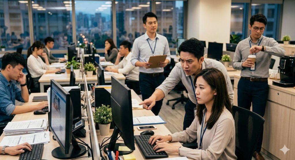 辦公室悄悄流行一種現象，員工看似忙碌，實際卻沒有產出實際成果。（圖／AI生成）