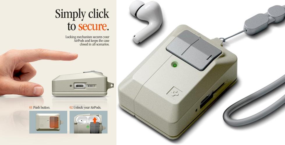 專為 AirPods Pro 3 系列重新構想的永恆！Macintosh風格外觀，將懷舊的「鉑金」美學與現代音訊技術融合在一起。（圖／擷取自 amazon）