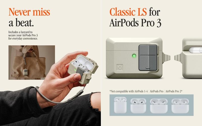 滑鼠按一下安全鎖 – 創新的鎖扣可防止 AirPods 隨時掉出，反映出經典 Macintosh 滑鼠的觸感和標誌性外觀。（圖／擷取自 amazon）