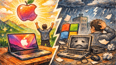 前Windows負責人史蒂文·西諾夫斯基，和許多人一樣，他一直都是用USB-C線為MacBook Air充電的，缺少 HDMI 介面也是個問題。（圖／AI生成）