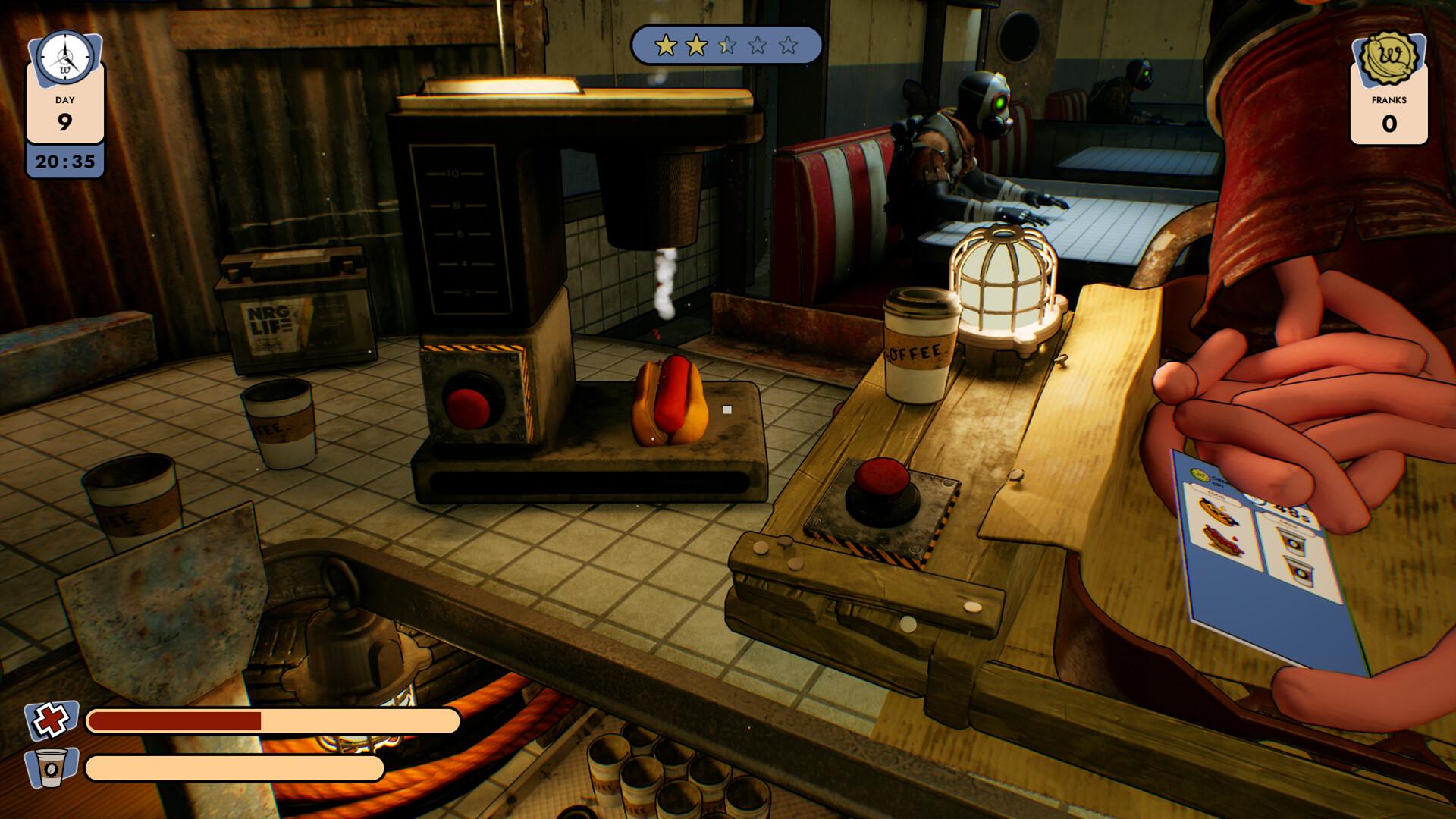 拿起你可靠的武器，對那些覬覦你利潤的掠奪者伸張正義。但別忘了爐子上還有東西在煮！（圖／取自Steam）