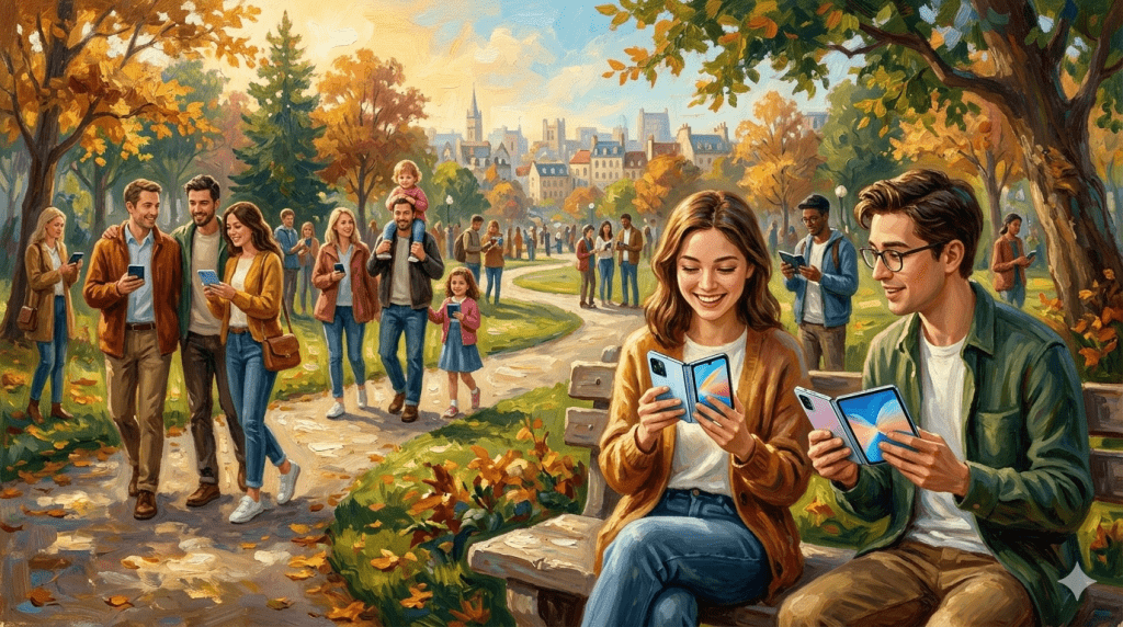 外屏尺寸估計約為 5.4 英寸，內屏尺寸估計約為 7.8 英寸。相比之下，iPhone 17 和 17 Pro 的螢幕尺寸為 6.3 英寸，iPhone Air 為 6.5 英寸，iPhone 17 Pro Max 為 6.9 英寸。（圖／AI生成）