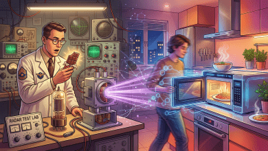 微波爐的發明是來自於口袋裡一塊意外融化的巧克力而觸發的靈感。（圖／AI生成）