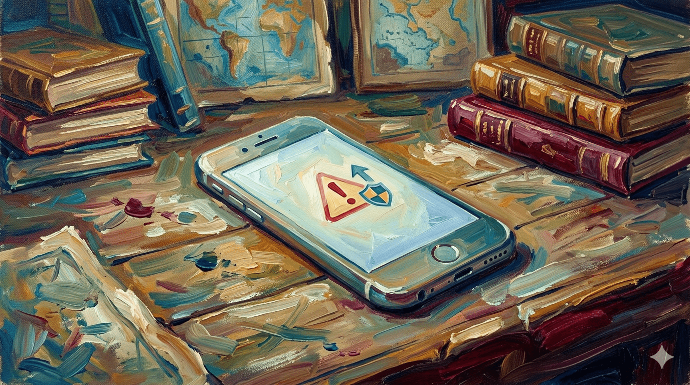 外媒指出，蘋果敦促用戶為其手機安裝補丁，以防止「針對過時 iOS 軟體（包括 iPhone 上的版本）的攻擊」。iOS 15 及更高版本均已受到保護，免受這些威脅，並會阻止存取已識別的惡意連結。（圖／AI生成）