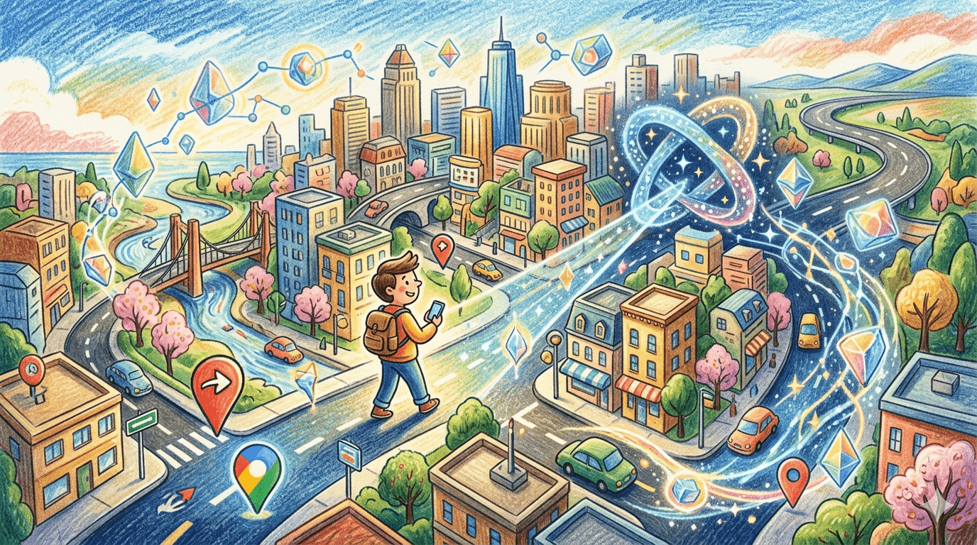 Google正式宣布「Ask Maps」上線，但首先在美國和印度推出，且僅限行動裝置使用。（圖／AI生成）