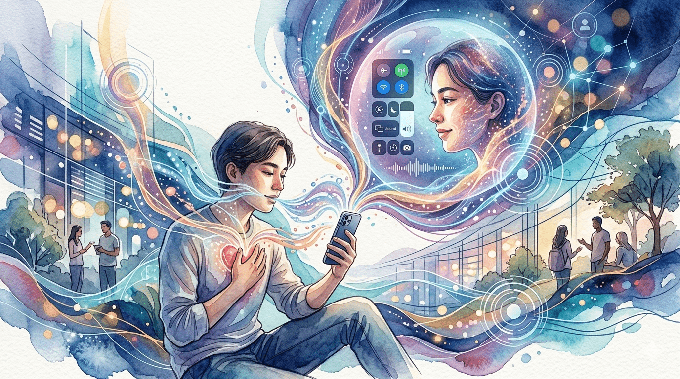 你的 iPhone 可以模仿你的聲音，讓你輸入文字提示後，系統會用一個聽起來跟你本人非常像的聲音朗讀出來。這項功能叫做“個人語音”，在 iOS 26 中得到了很大的改進。（圖／AI生成）