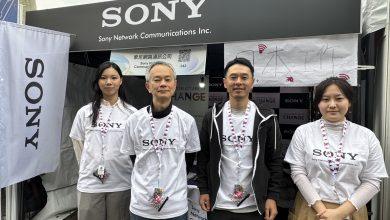 索尼網路通訊公司人事部長角井尚記(Naoki Kadoi)(右二)，親率團隊前進台灣大學進行人才招聘。（圖／記者 孟圓琦攝）