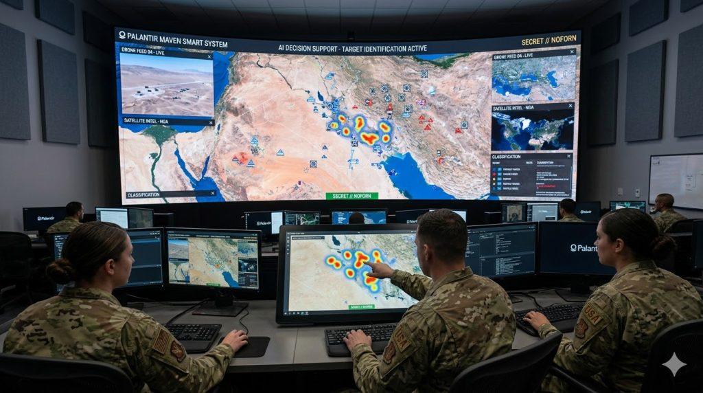 三週打擊伊朗數千次!揭秘美軍聯手Palantir的最強AI軍事系統Maven 1 (圖/AI生成)