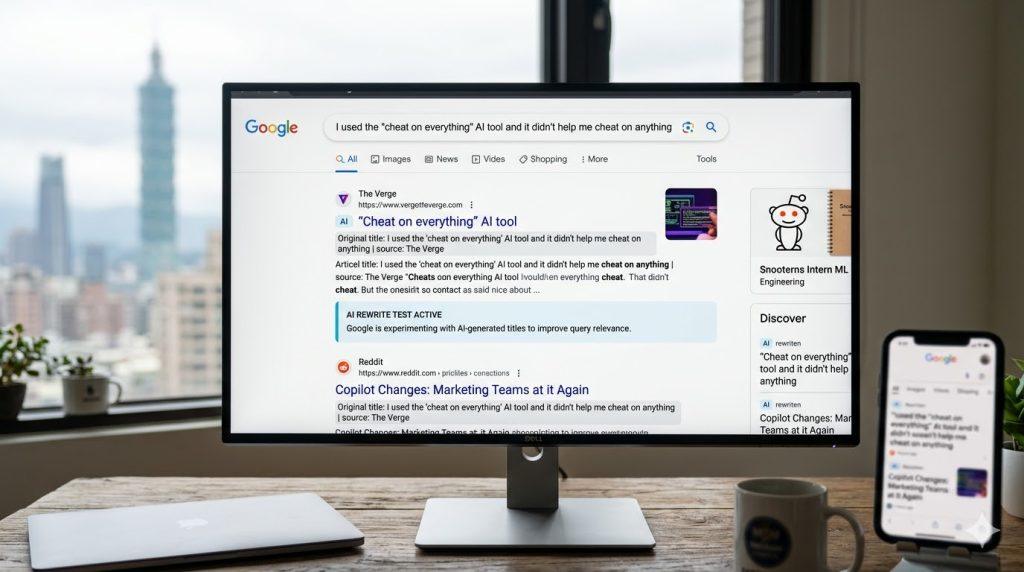 Google搜尋正在偷偷用AI改標題 點進文章才發現被騙 1 (圖/AI生成)