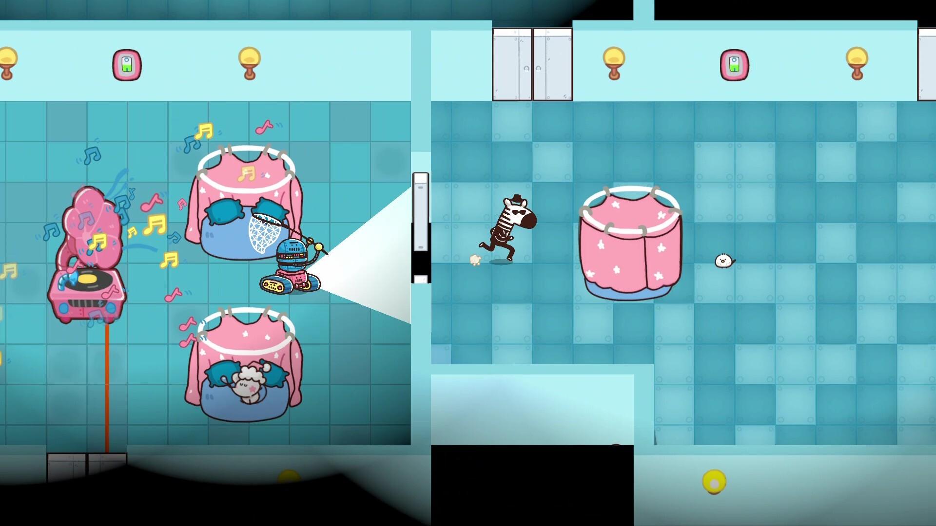 外表可愛，實則混亂不堪！動物和守衛機器人將展開激烈戰鬥，動物們會運用它們獨特的技能，包括“便便”和“尿尿”，來逃脫！機器人則會使用客製化的零件和裝置來捕捉動物！（圖／取自Steam）