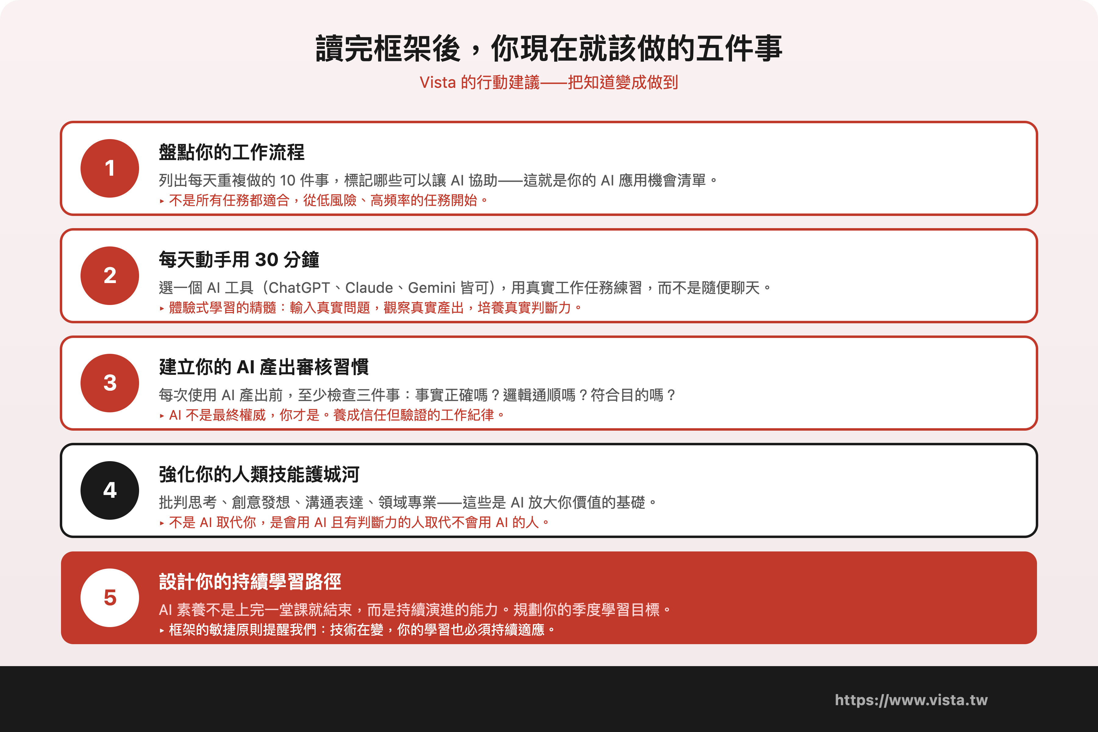 讀完框架後，你現在就該做的五件事 0