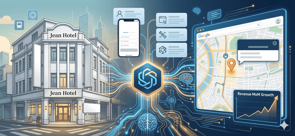 精選 6 雲林老牌旅館沒靠OTA訂房平台,靠Google Maps地圖與Hexa系統業績翻倍。(圖/Hexa提供)
