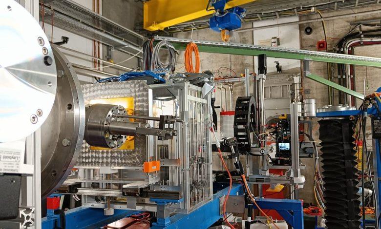 GSI/FAIR Nikon Z9相機測試的實驗裝置。（圖／GSI）