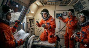 登月驚傳「太空廁所失靈」!阿提米絲二號飛行初期出狀況 NASA數小時內排除 1 阿提米絲二號執行任務的太空船,其廁所系統一度發生異常。(圖/AI生成)