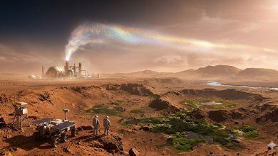 科學家提出透過向火星大氣釋放人造氣膠的方式，讓火星更適合人類活動的重要策略之一。（圖／AI生成）