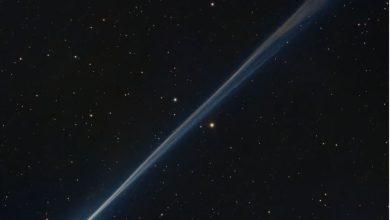 17萬年一遇?史前彗星逼近地球夜空 天文迷搶看「此生難再見」奇景 5 R3彗星的長長飄逸的尾巴。(圖/NASA)