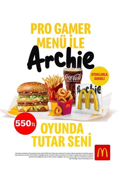 麥當勞土耳其公司發布了「Archie」，這是一款受其金色拱門啟發而設計的設備，它將「控制器的模擬搖桿結合在一起，允許角色在玩家短暫離開屏幕（AFK）時繼續移動」。（圖／取自土耳其官方麥當勞）