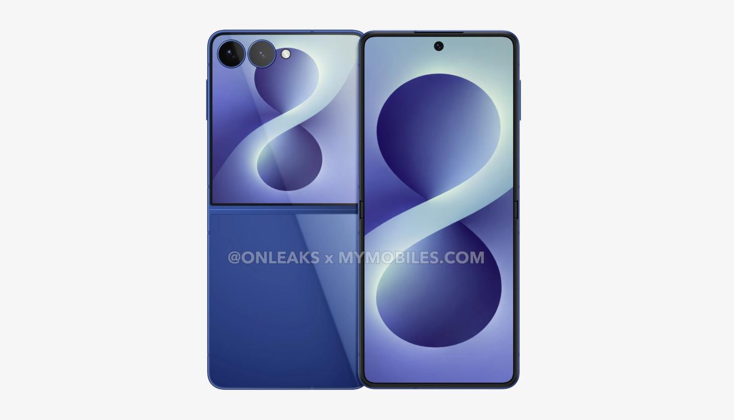 主要變化在於折疊後的厚度：Z Flip 8 折疊後比 Z Flip 7 薄了半毫米，而展開後的機身尺寸與前代產品幾乎相同。（圖／取自mymobiles.com）