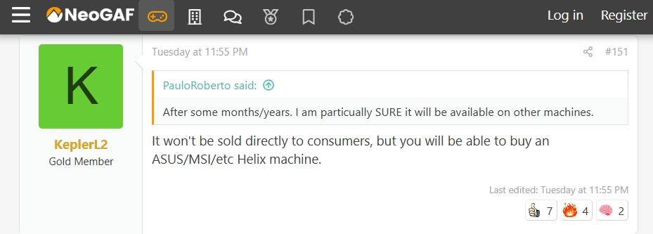 Neogaf 論壇上的 Kepler_L2發布的一條新爆料指出，Helix SoC 將在產品開發和設計方面提供更加開放的生態系統。（圖／擷取自neogaf）