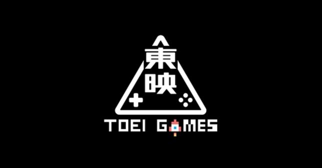 「東映遊戲」的品牌標誌由開羅軟體株式會社設計，他們也製作了東映電影標誌性開場動畫「波濤洶湧的海岸」的像素動畫版本。（圖／擷取自東映遊戲官網）