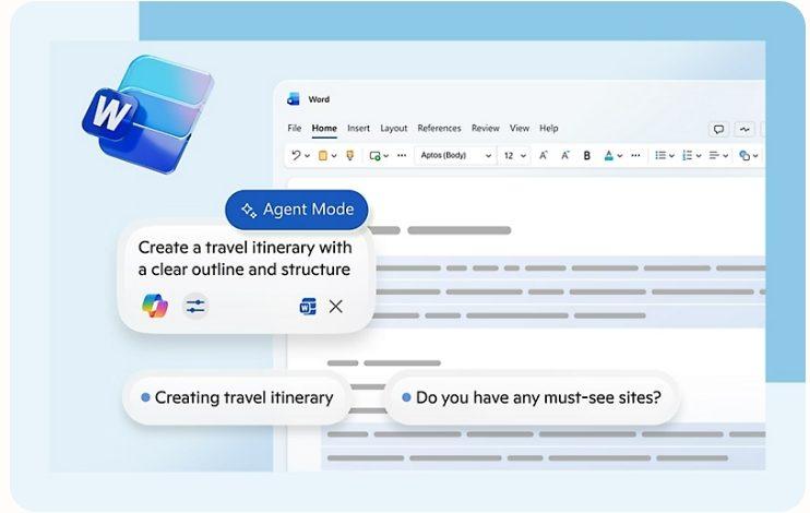 微軟Office將Agent Mode成Copilot預設體驗，正式啟動vibe working。（圖／microsoft官方網站）