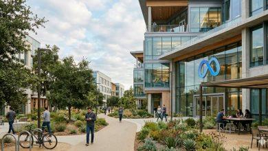 Meta辦公室園區情境圖（圖／AI生成）