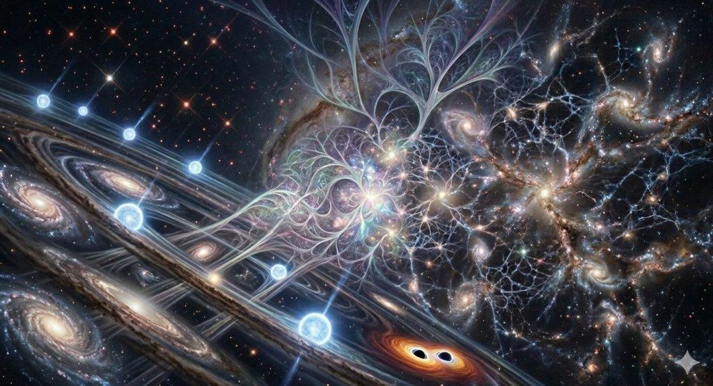 新的「量子重力」理論，試圖重新解釋宇宙在大爆炸剛開始時的狀態。（圖／AI生成）