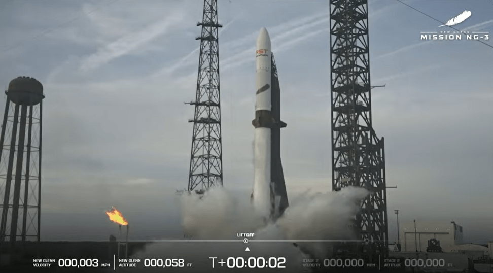 美國航太公司Blue Origin於2026年4月19日成功完成「New Glenn」火箭NG-3任務。（圖／Blue Origin）