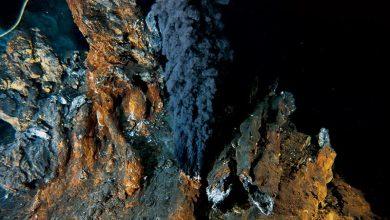 海底的熱液噴口會冒出黑煙，這些黑煙是在超熱的噴口水遇到冰冷海水時形成的。科學家認為這些噴口可能是生命起源的地點，因為它們提供了熱量、礦物質以及早期生命可用來形成和生長的化學能量。（圖／Rutgers University／Richard Lutz）