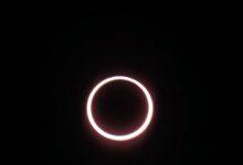 在南極洲康科迪亞研究站觀測到的 「火環」 日全食。（圖／European Space Agency）