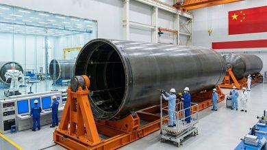 中國展示一個直徑約5公尺級的複合材料結構模組，應用方向為未來新一代運載火箭研發。（圖／AI生成）