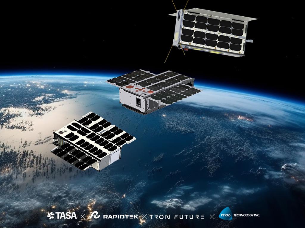 新創追星三顆立方衛星再升空，打造台灣商業太空驗證星系。（圖／TASA提供）