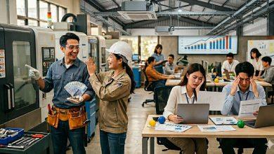 近年全球勞動市場出現明顯變化，藍領工作的薪資成長速度，已經開始追上甚至超過部分入門級白領職位。（圖／AI生成）