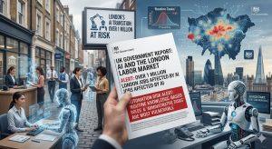 根據評估，倫敦至少有超過100萬個工作職位正面臨「高度或顯著暴露」於AI自動化風險。（圖／AI生成）