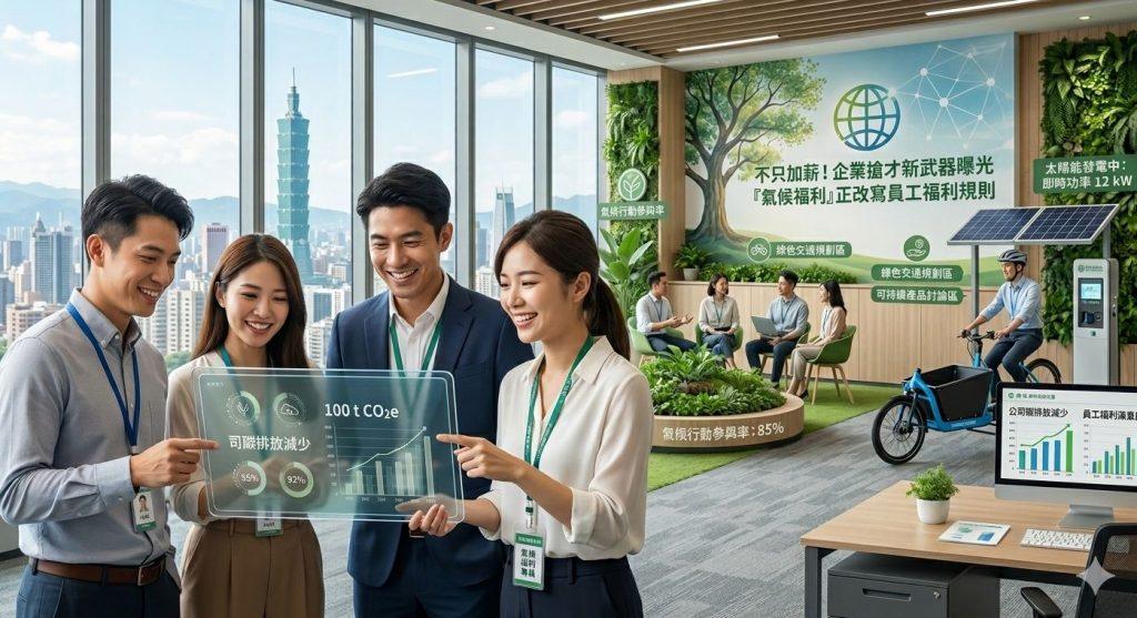 企業搶人才，「氣候福利」開始成為新的競爭工具。（圖／AI生成）