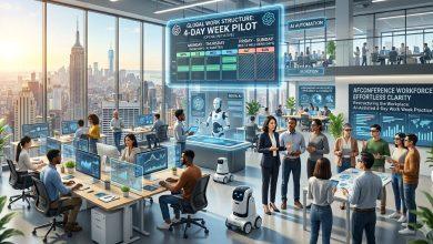 OpenAI提議試行四天工作制 AI快速發展恐重塑全球職場結構 5 AI衝擊職場倒數?OpenAI拋震撼提案:每週四天工作制可能成新常態。(圖/AI生成)