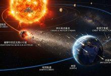 一顆長期在太陽附近軌道運行的小行星可能正在逐步瓦解，並釋放碎片形成流星流結構。（圖／AI生成）