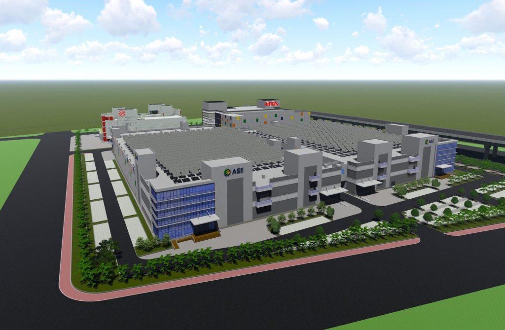 日月光仁武產業園區廠房規劃興建2棟生產廠房(FAB)及1棟中央廠務設施大樓(CUP)。（圖／高雄市政府提供）