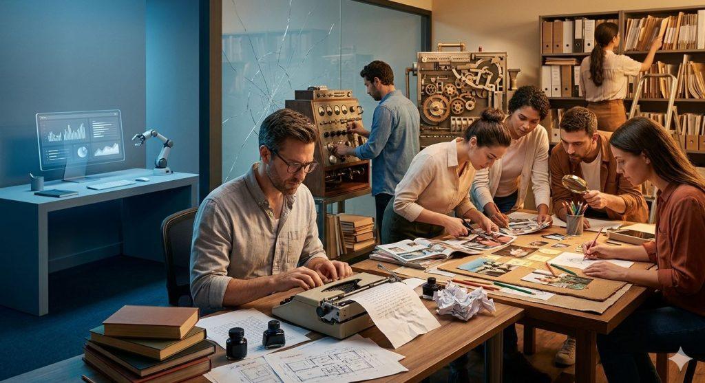 事情越做越麻煩反而更好？「Friction Maxxing」興起，企業開始反思AI過度順暢化工作。（圖／AI生成）