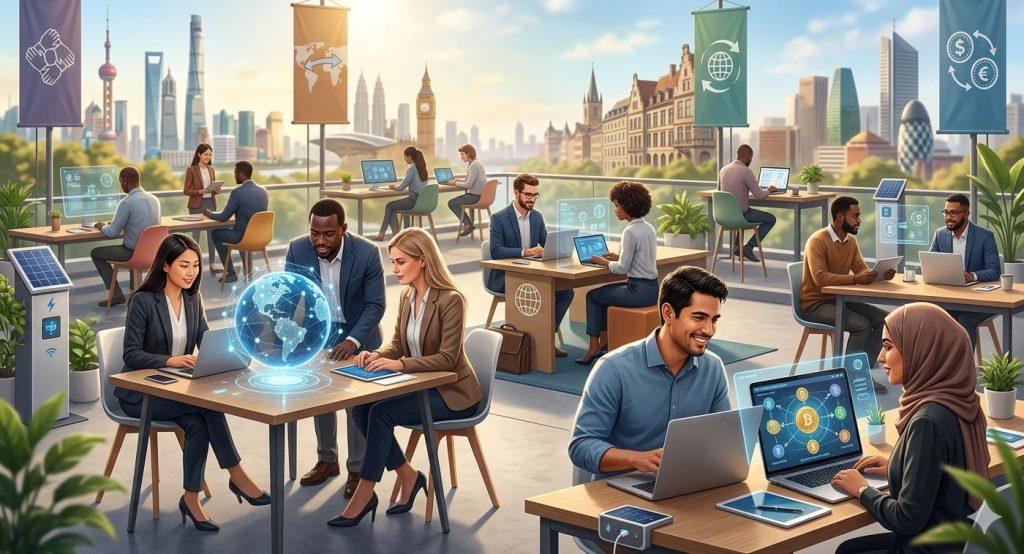 精選 7 全球化人才流動成為新常態,傳統薪酬模式正在被顛覆。(圖/AI生成)